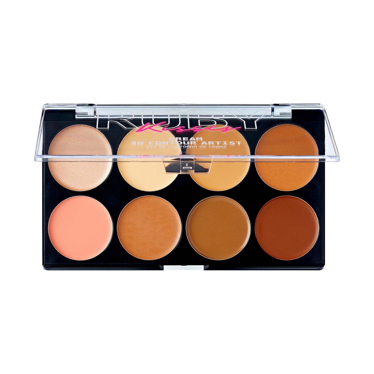 Ruby Kisses closeup of individual shades to show color range for contour and highlight