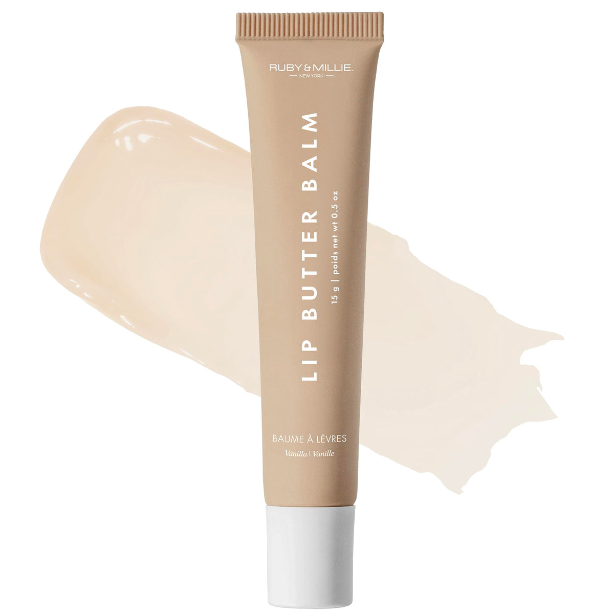 Ruby & Millie front packaging showing vanilla tint and compact size, easy to carry