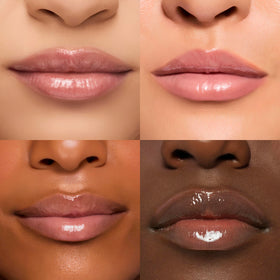 Ruby & Millie balm texture close-up showing glossy, non-sticky finish and smoothness