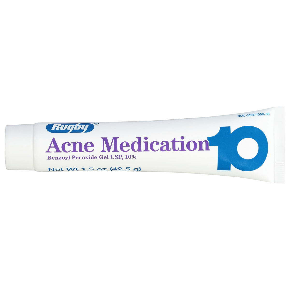 RUGBY LABORATORIES front view of 10% gel tube showing label and size benefit