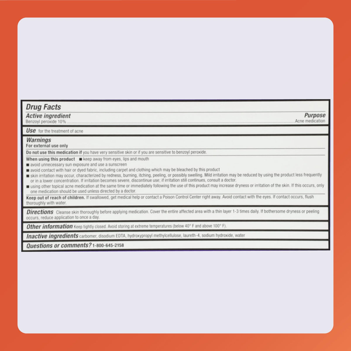RUGBY LABORATORIES tube beside ruler showing 1.5 oz size and portability benefit