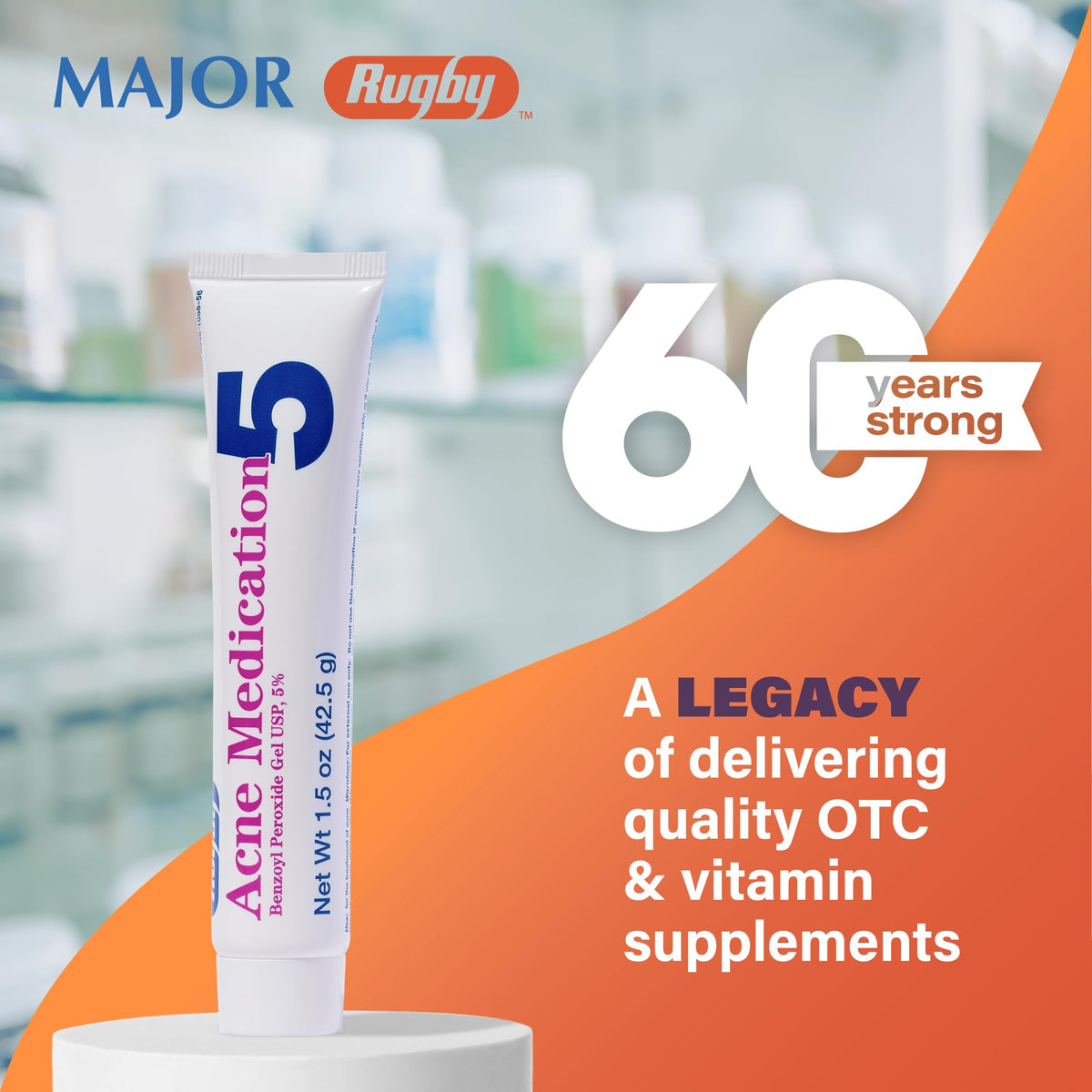 RUGBY LABORATORIES tube on bathroom counter showing everyday routine convenience