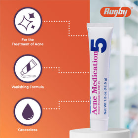 RUGBY LABORATORIES applying small amount from tube showing targeted treatment benefit