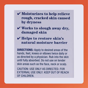 RUGBY LABORATORIES ingredient label close-up showing urea 20% concentration for efficacy