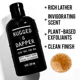 RUGGED & DAPPER used in shower cleansing beard for fewer ingrowns
