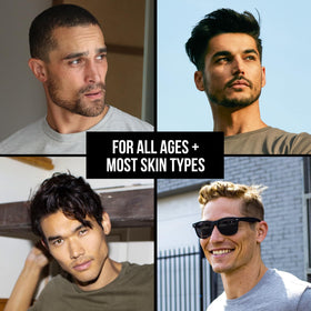 RUGGED & DAPPER before and after skin texture revealing smoother results