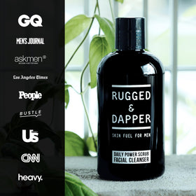 RUGGED & DAPPER bottle in hand showing scale and easy use