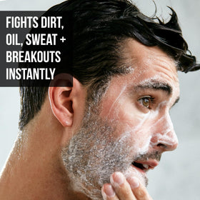 RUGGED & DAPPER close-up of exfoliant beads clearing buildup