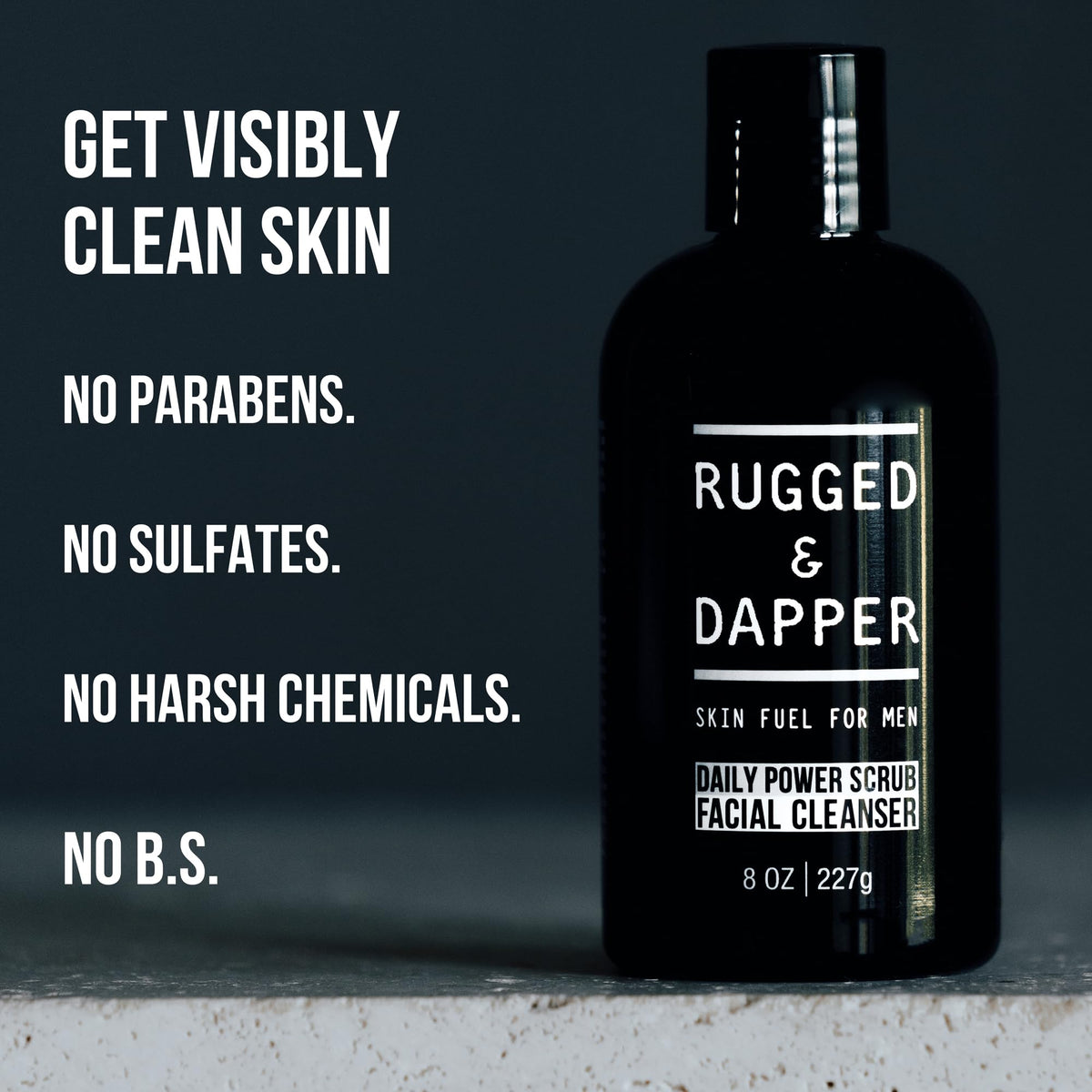 RUGGED & DAPPER flatlay of key ingredients showing natural effectiveness