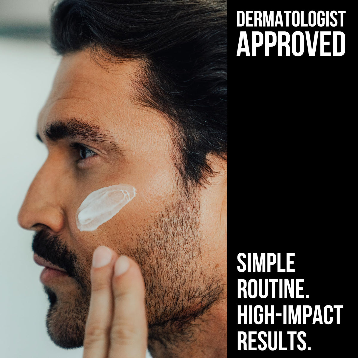 RUGGED & DAPPER soothing post-shave application to jawline to reduce irritation