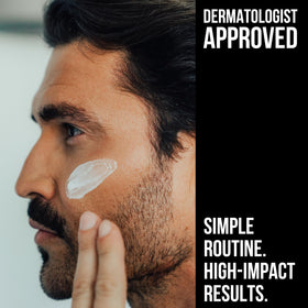 RUGGED & DAPPER soothing post-shave application to jawline to reduce irritation