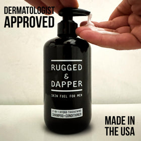 RUGGED & DAPPER before and after hair showing fuller appearance benefit