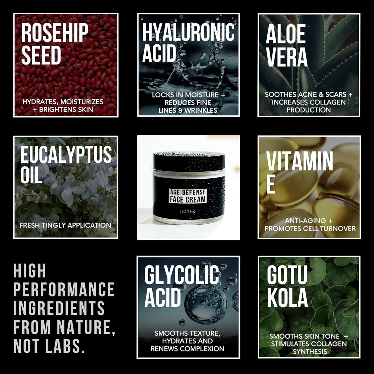 RUGGED & DAPPER botanical ingredients flatlay showing natural extracts and soothing benefit
