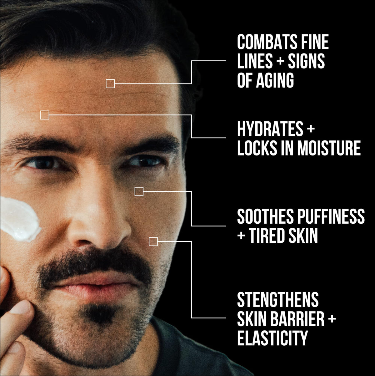 RUGGED & DAPPER label close-up emphasizing ingredient list and clean formulation
