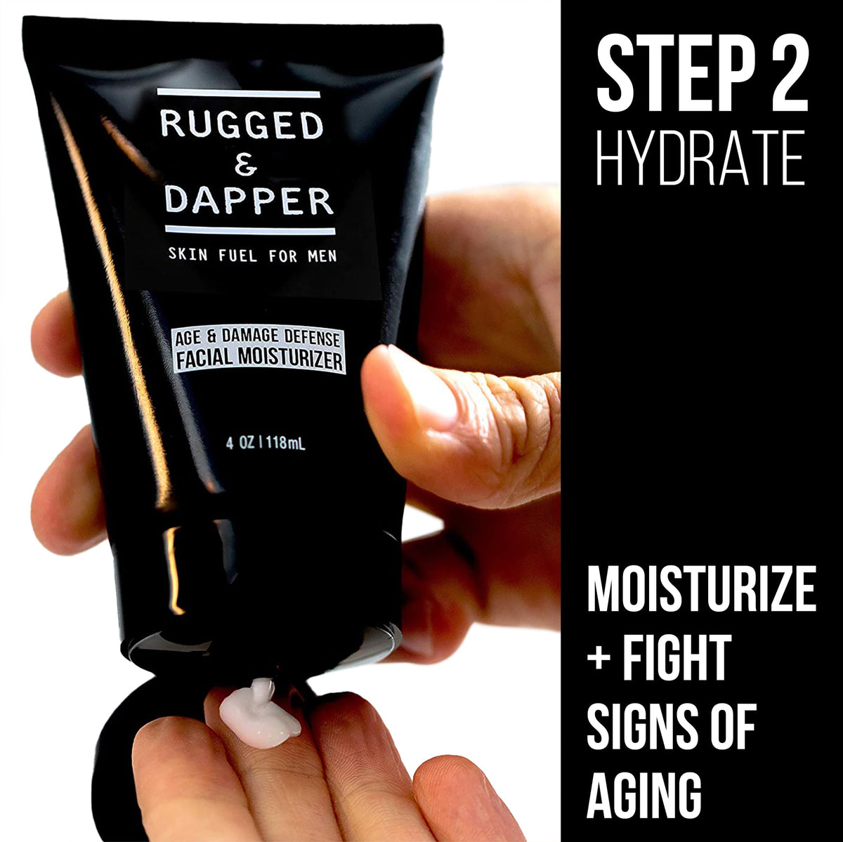 RUGGED & DAPPER Daily Duo staged on bathroom counter for streamlined routine