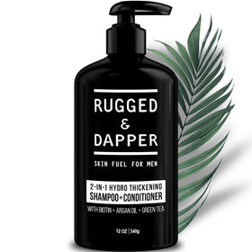 RUGGED & DAPPER front packaging showing bold branding and benefit