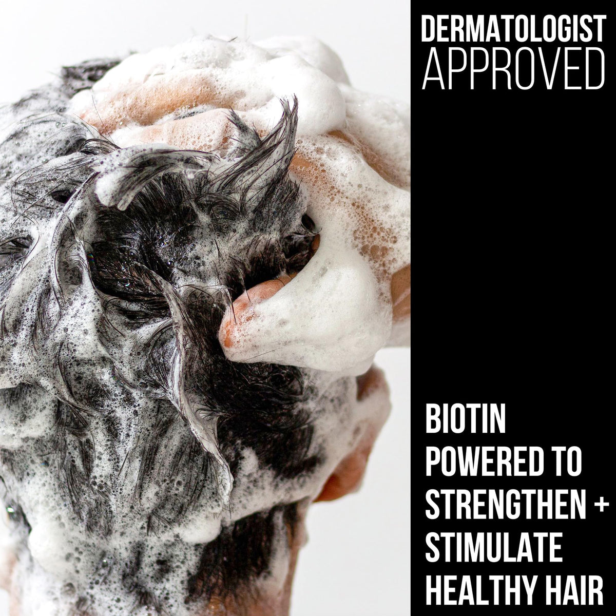 RUGGED & DAPPER biotin argan and green tea ingredient display benefits
