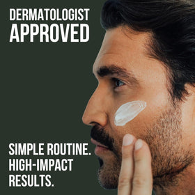RUGGED & DAPPER moisturizer absorbing into skin for lightweight hydration