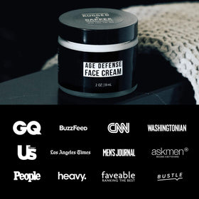 RUGGED & DAPPER jar on bathroom shelf illustrating night routine hydration benefit