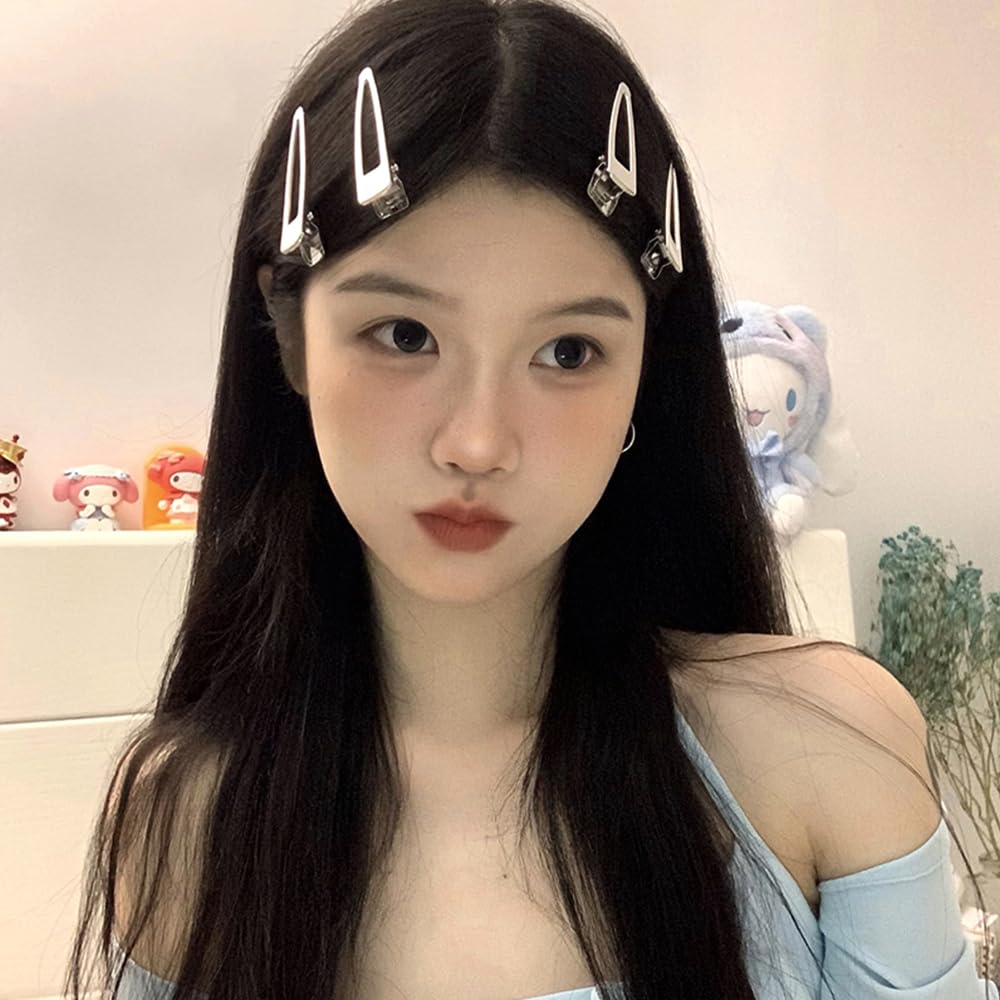 RUIYDZ clip securing bangs demonstrating tidy hold during makeup application
