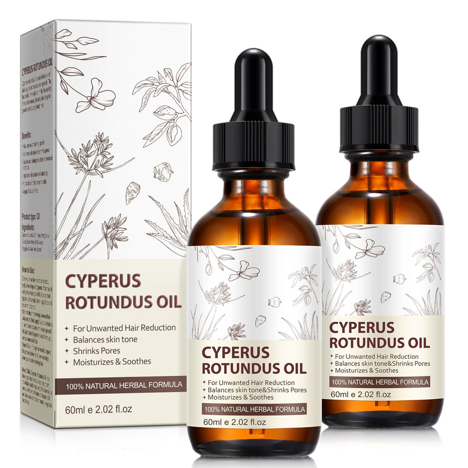Rulviou front packaging showing two bottles and natural oil benefits