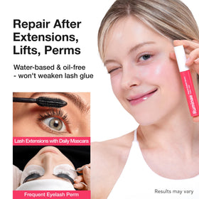 Ruminae clear serum droplet on skin illustrating lightweight texture and quick absorption