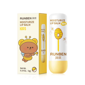 RUNBEN front packaging showing gentle baby lip balm benefits