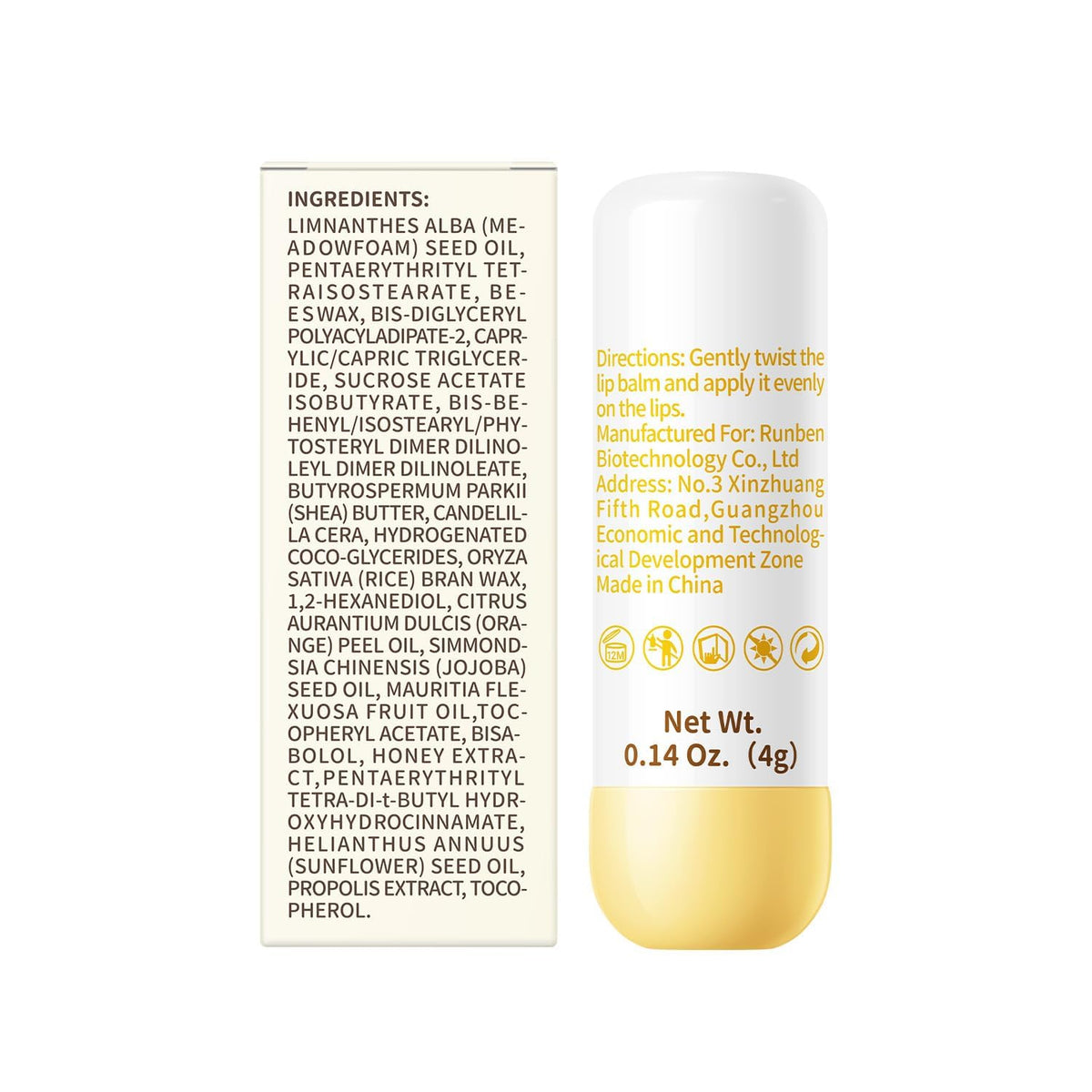 RUNBEN ingredients jar flatlay emphasizing natural extracts