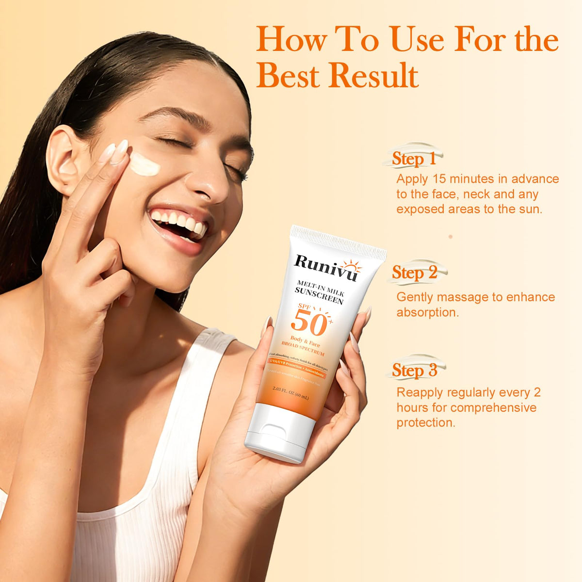 Runivu open tube with dispensed dollop showing easy controlled application