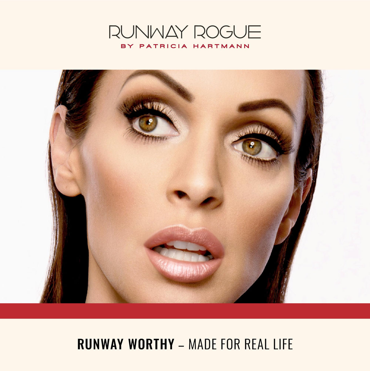 Runway Rogue in a makeup bag lifestyle shot illustrating everyday portability