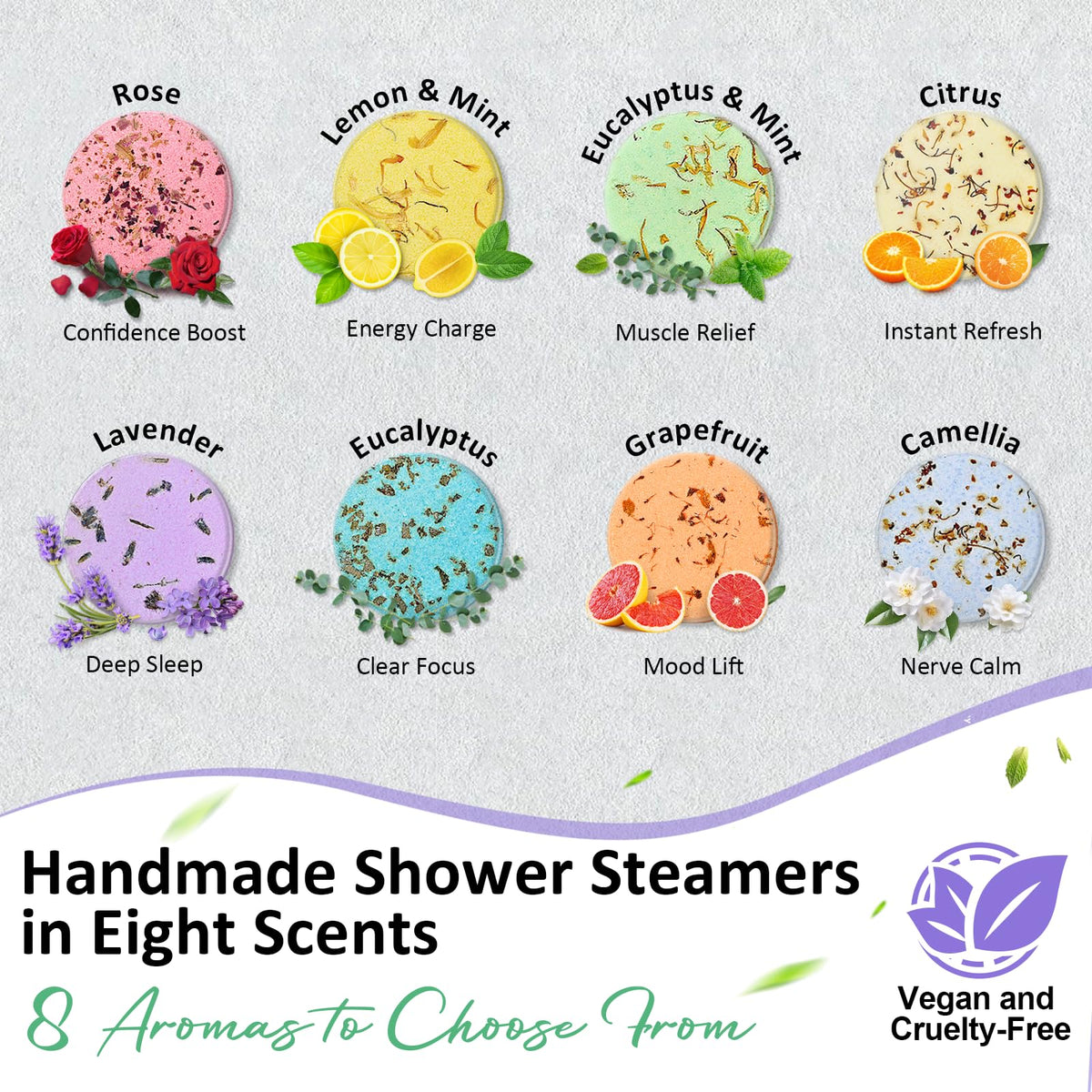RUSEMLE product label and ingredient list highlighting vegan essential oils