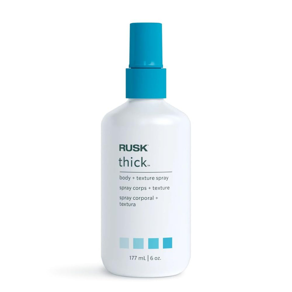 RUSK front packaging showing amplifier bottle and volume benefit