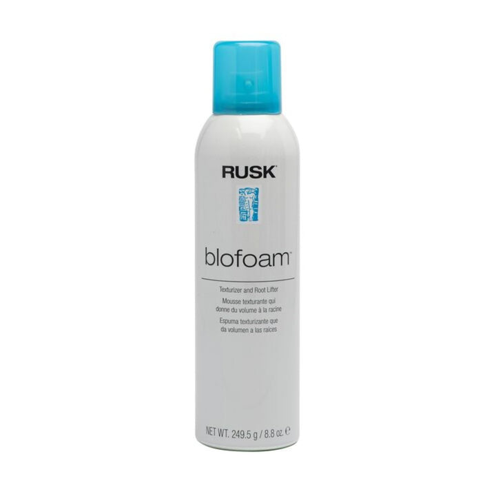 RUSK bottle front view showing label and 8.8 oz size for visible lift