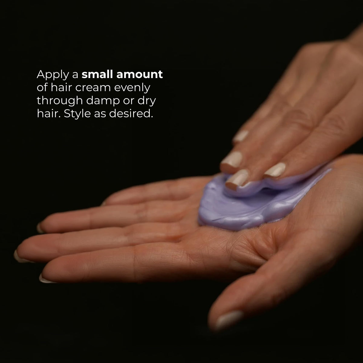 RUSK size and cap detail highlighting 4 oz container and convenient dispensing