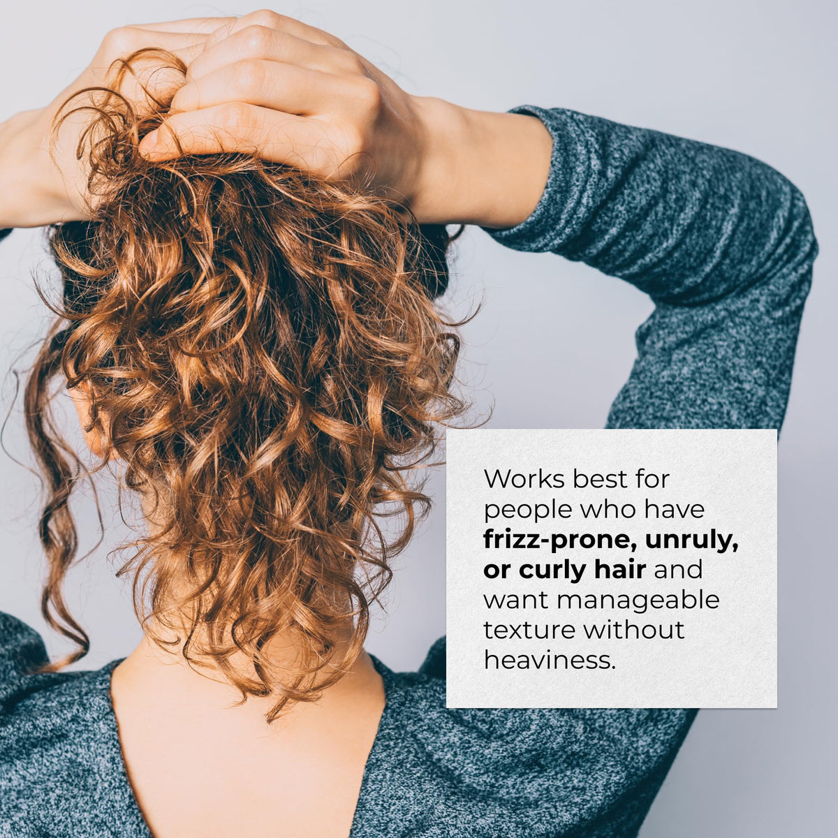 Applying RUSK leave-in to towel-dried hair for smoother, frizz-free styling