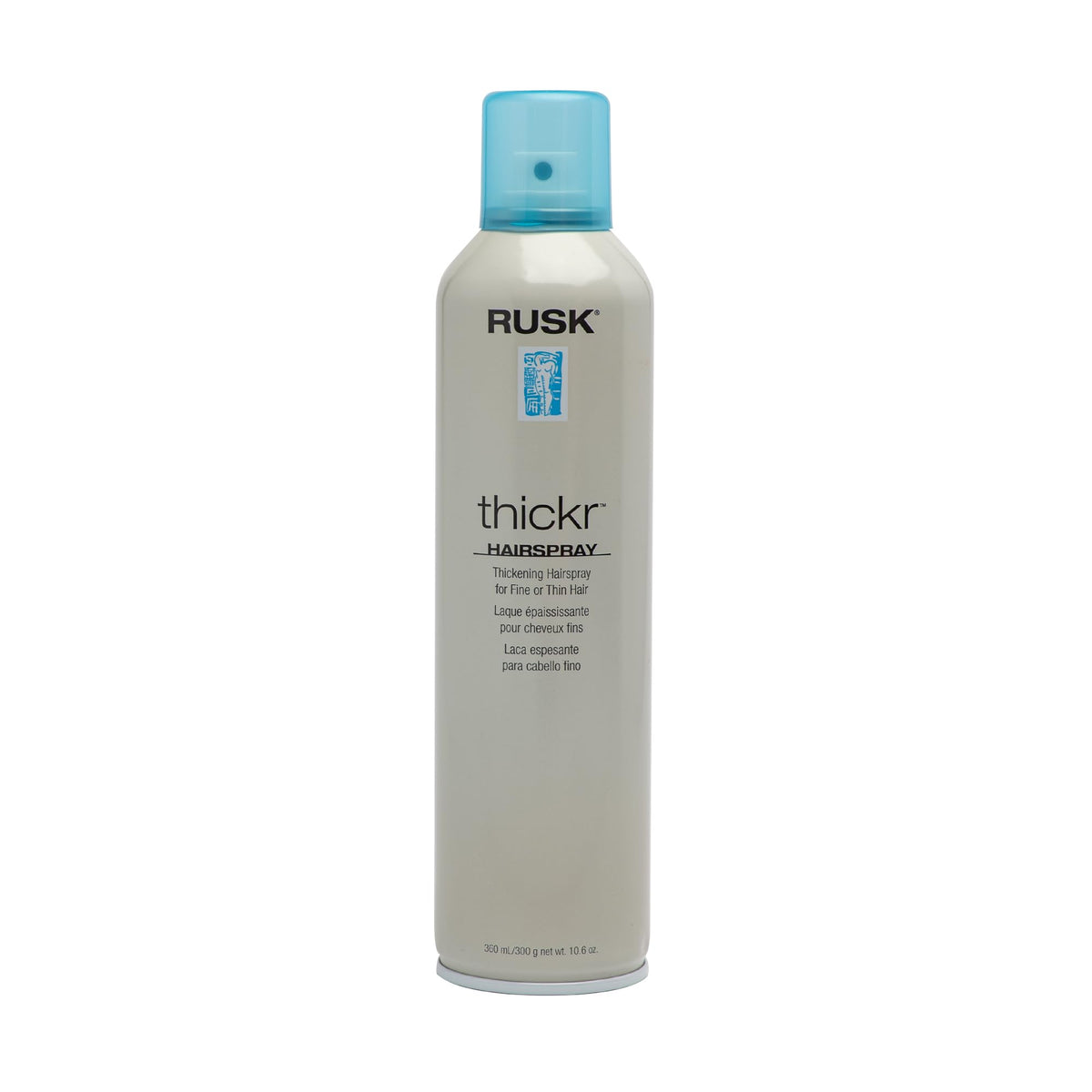 RUSK Thickr front packaging showing brand and volume for shelf appeal
