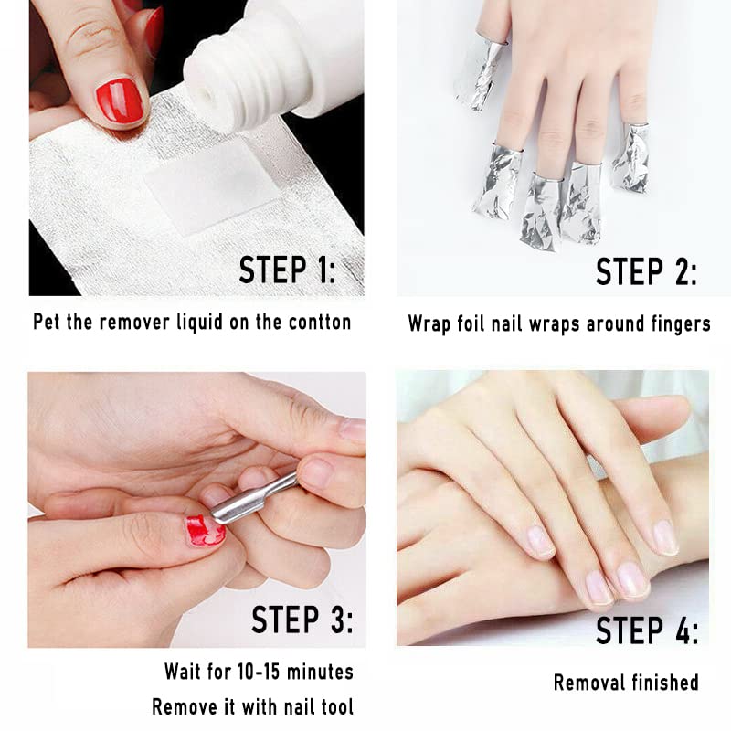 Rvetol foil wrap applied to finger demonstrating tidy, no-drip soak-off
