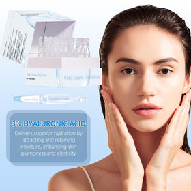 RWSEFK clear serum drop on fingertip showing lightweight texture