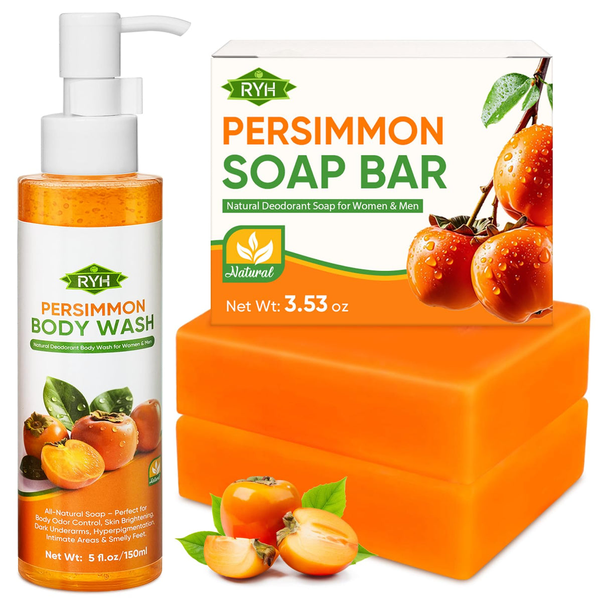 RYH persimmon duo front packaging showing product clarity and freshness