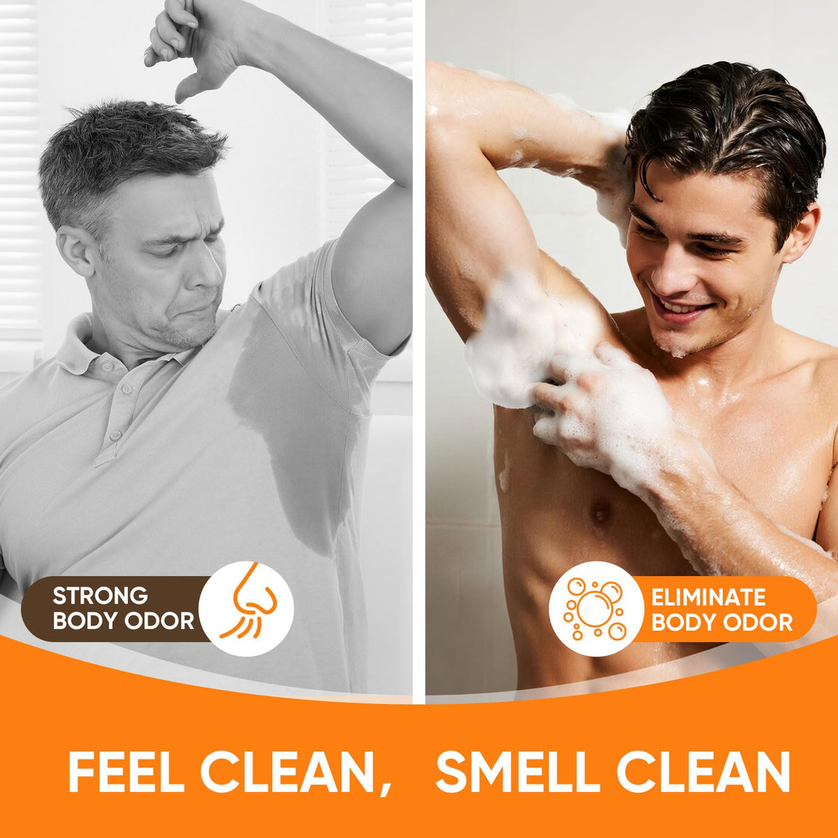 RYH soap lather forming rich foam for effective odor-neutralizing cleanse