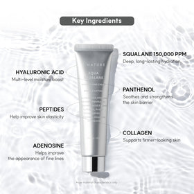 S.NATURE moisturizer on hand demonstrating lightweight absorption benefit
