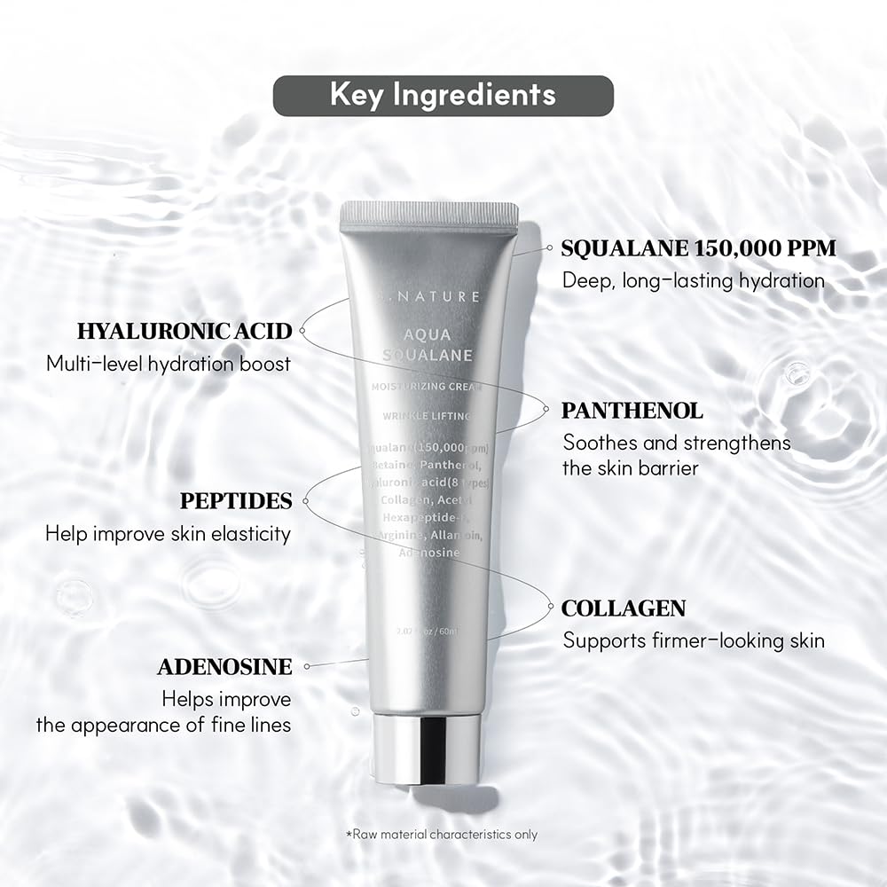 S.NATURE squalane ingredient art signaling deep plant-based moisture delivery