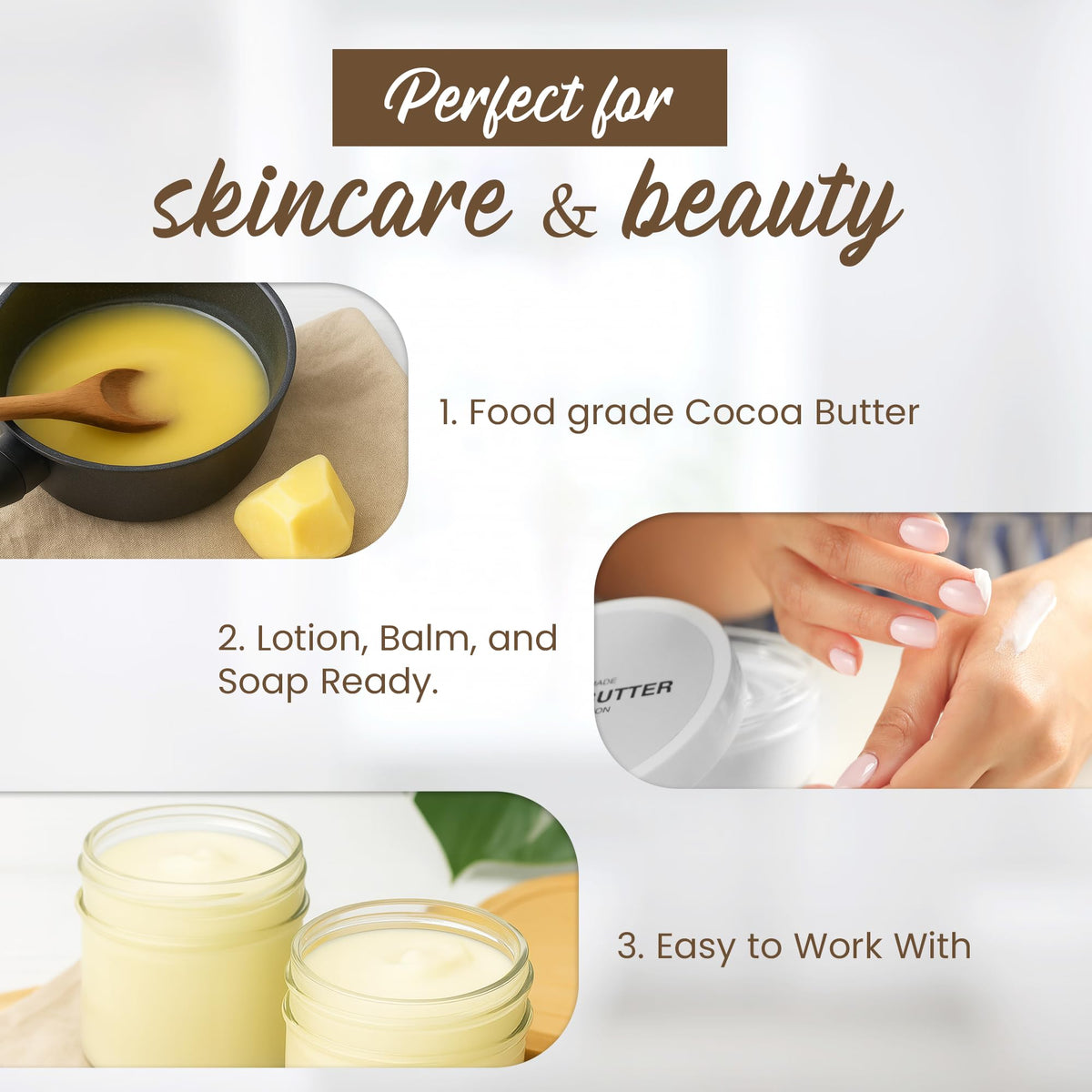 SAAQIN ingredients laid out for lip balm showing compatibility and natural scent