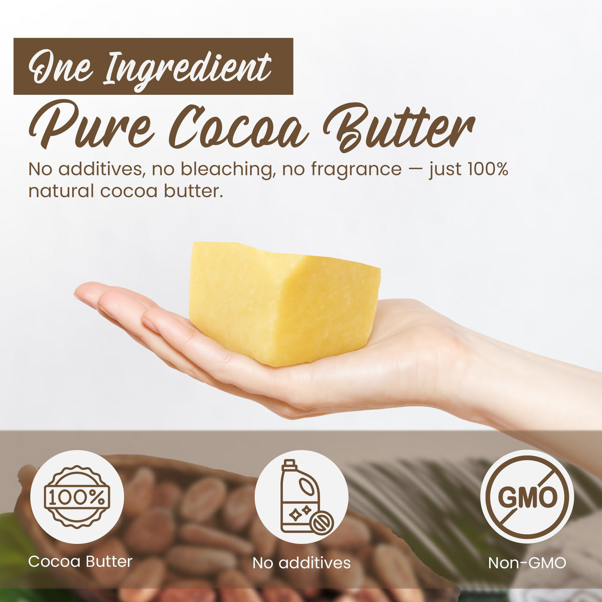 SAAQIN cocoa butter melting in double boiler demonstrating smooth blendability