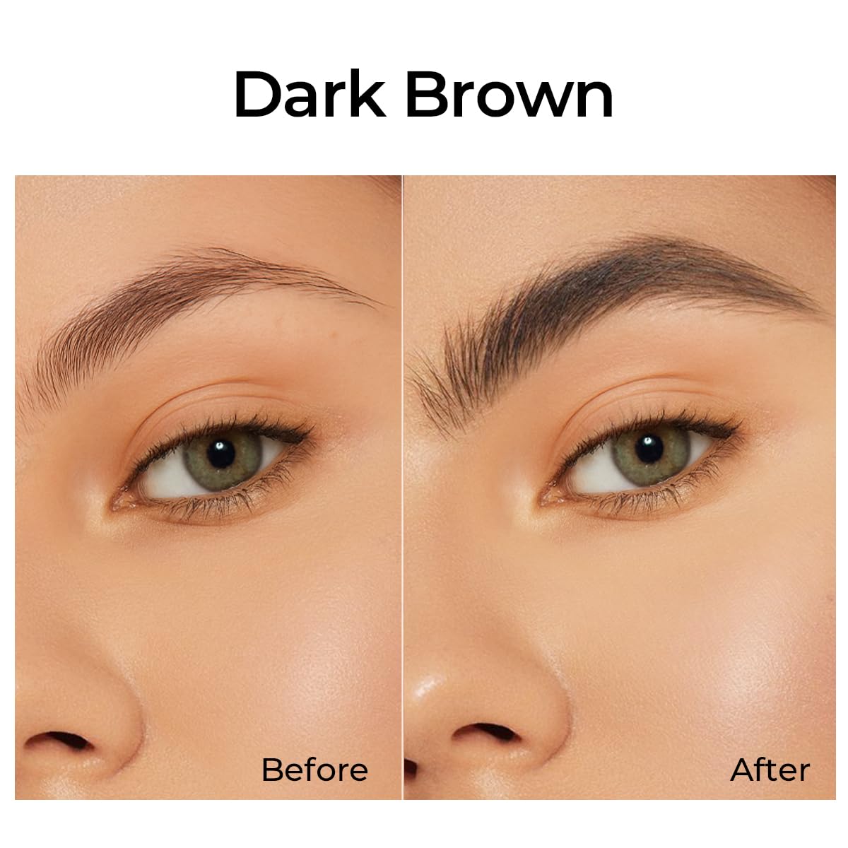 SACE LADY brows before and after demonstrating natural filled-in shape
