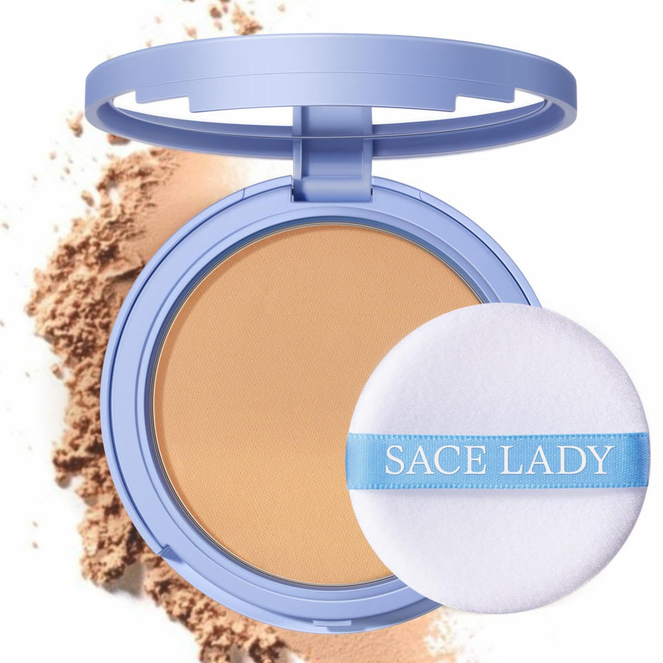 SACE LADY compact front view showing slim matte case and logo benefit portability