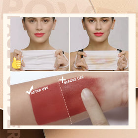 SACE LADY open compact with puff for easy touch-up convenience