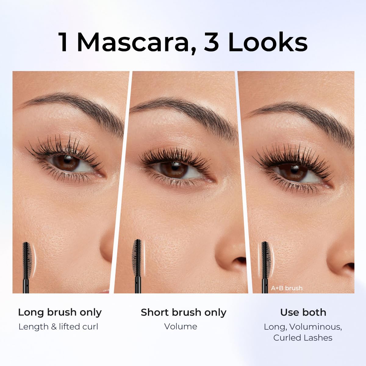 SACE LADY long-bristle wand close-up for lengthening and lifting lashes
