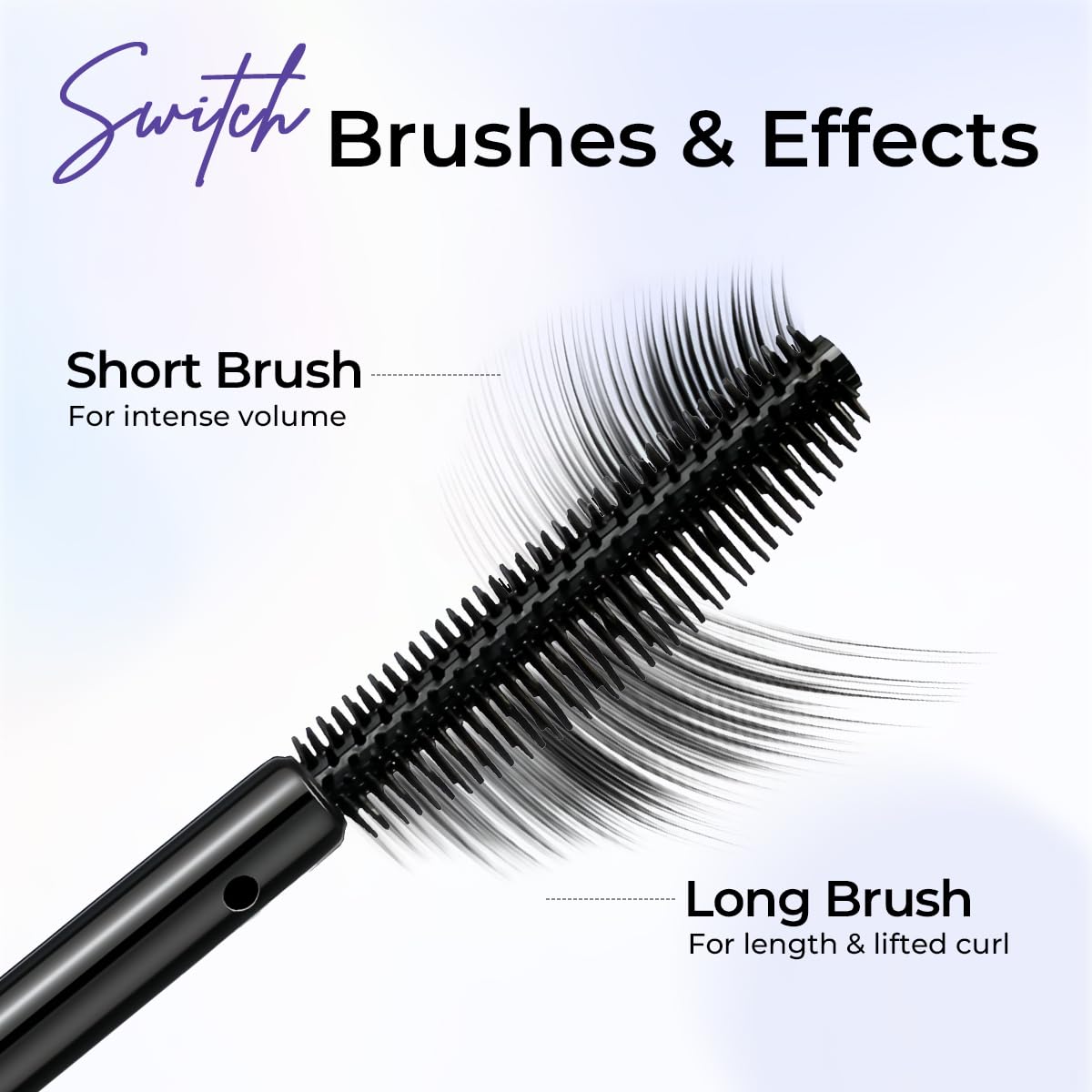 SACE LADY short-bristle wand close-up for creating instant volume