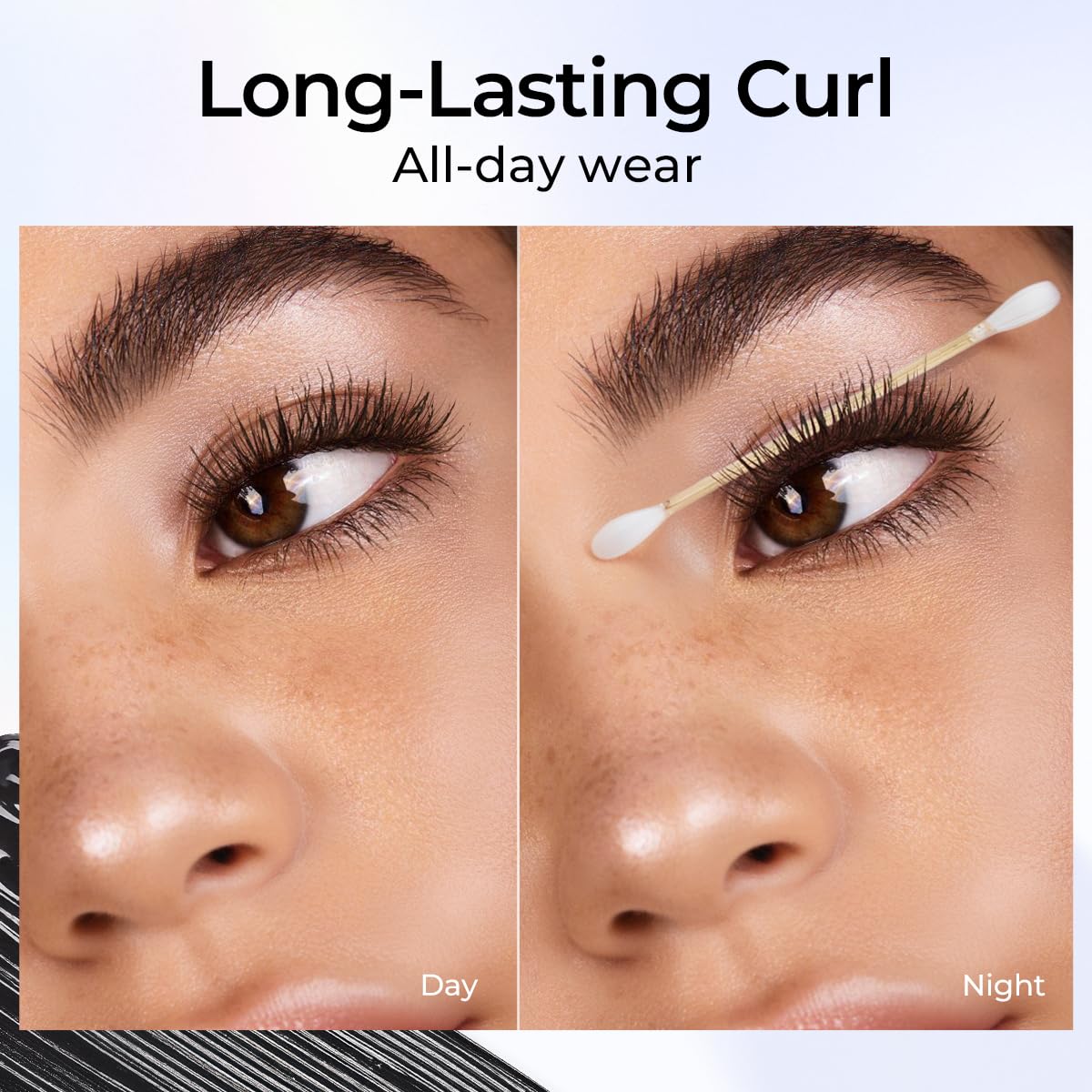 SACE LADY mascara texture on swatch showing smooth, clump-free formula